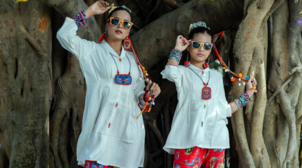 মা-মেয়ের বৈশাখবরণ